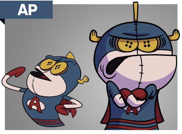 Atomic puppet Characters AP png personaggi cartoni animati super eroe k2 Disney Xd