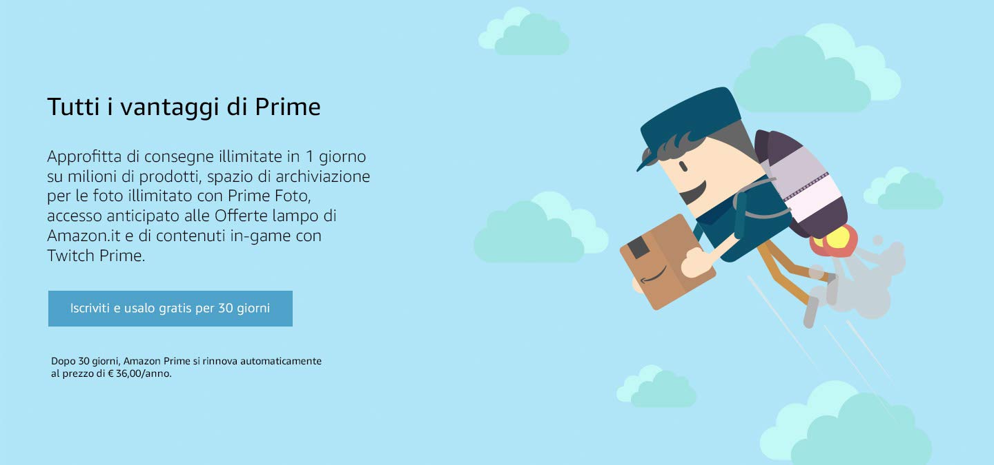 Amazon Prime giochi offerte giocattoli film tv Amazon Prime vantaggi acquista online