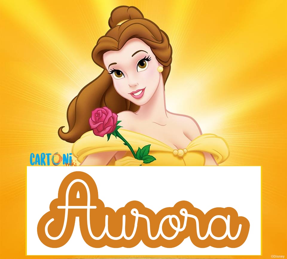 Aurora etichette Disney La bella e la bestia