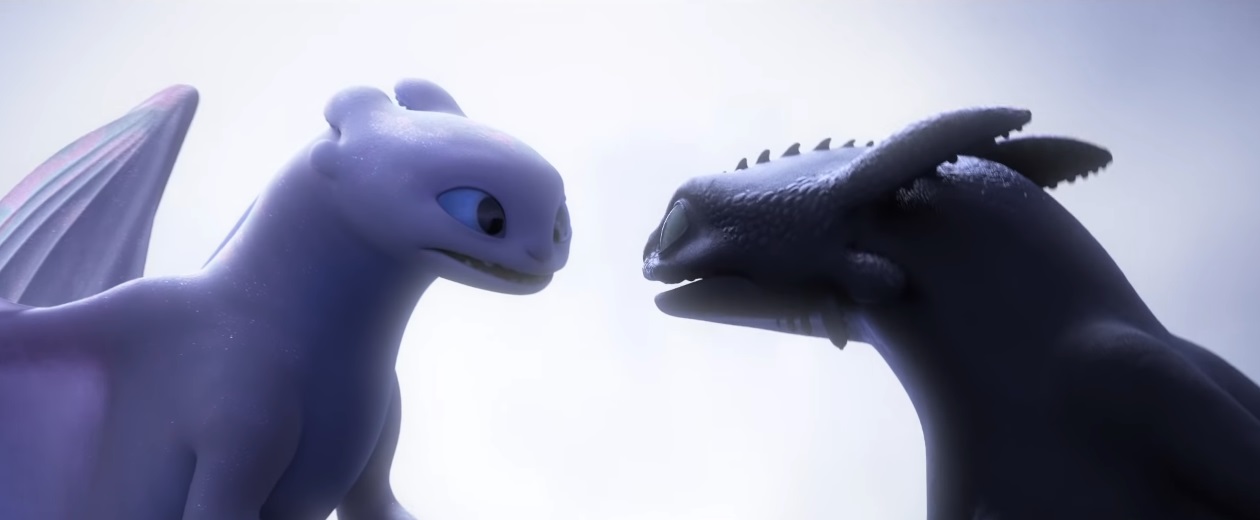 Furia chiara e furia scura - draghi Dragon Trainer il mondo nascosto - film di animazione 2019 - film Dreamworks - Draghi - How to Train Your Dragon: The Hidden World