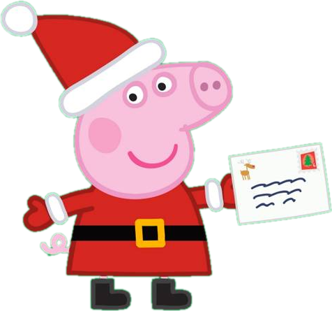 Immagini Peppa Pig vestita da babbo Natale