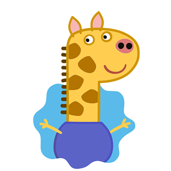 Peppa Pig Personaggi Peppa maialina cartoni animati Characters Gerald Giraffe Giraffa
