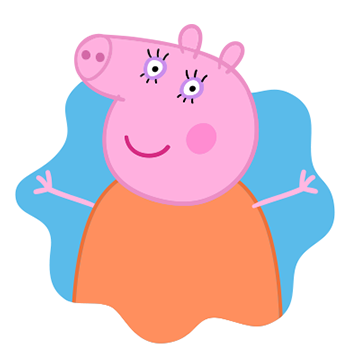 Peppa Pig Personaggi Peppa maialina cartoni animati Characters Mamma Pig 