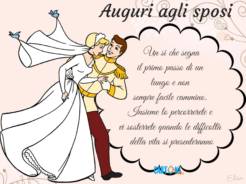 Auguri agli sposi Un si che segna... - Cartoni animati