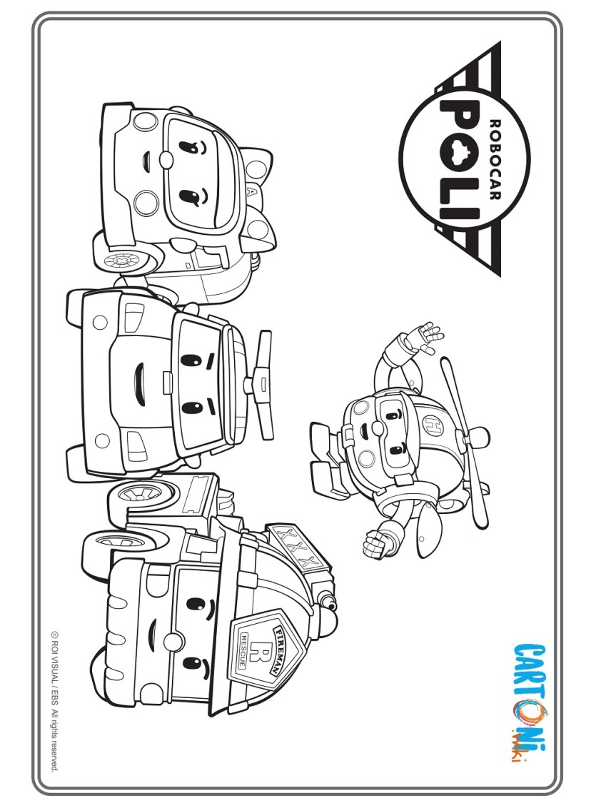 Robocar poli disegno da colorare - Cartoni animati