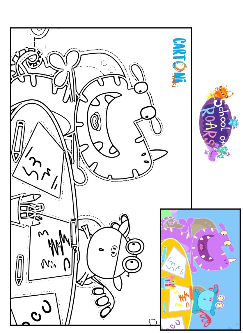 Colora simpatici mostri - Cartoni animati