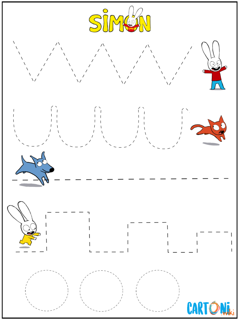 Schede prescolarizzazione Simone - Cartoni animati