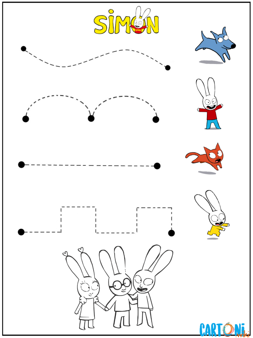 Esercizi Prescolari Da Stampare Con Simone Cartoni Animati