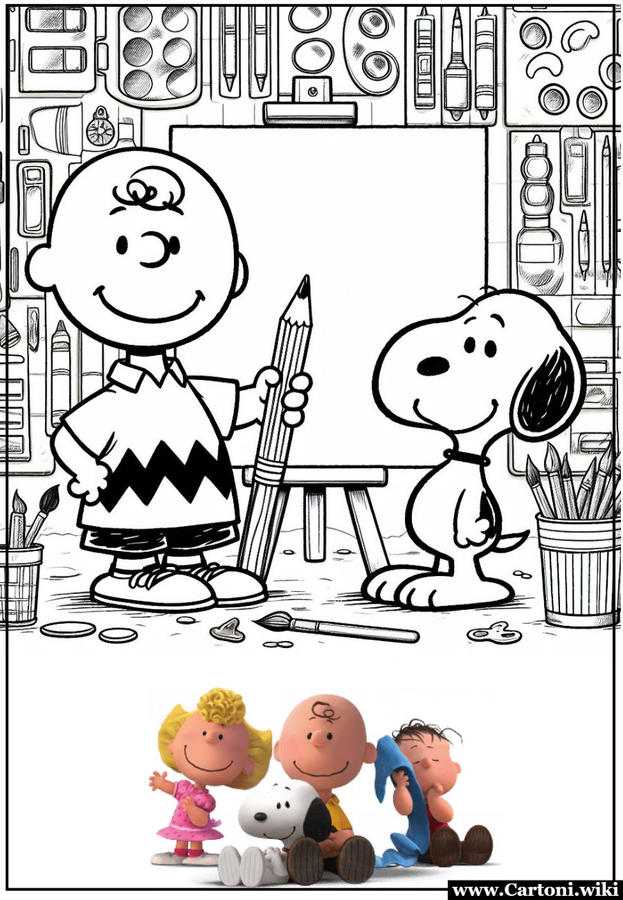 Colora Charlie Brown e Snoopy