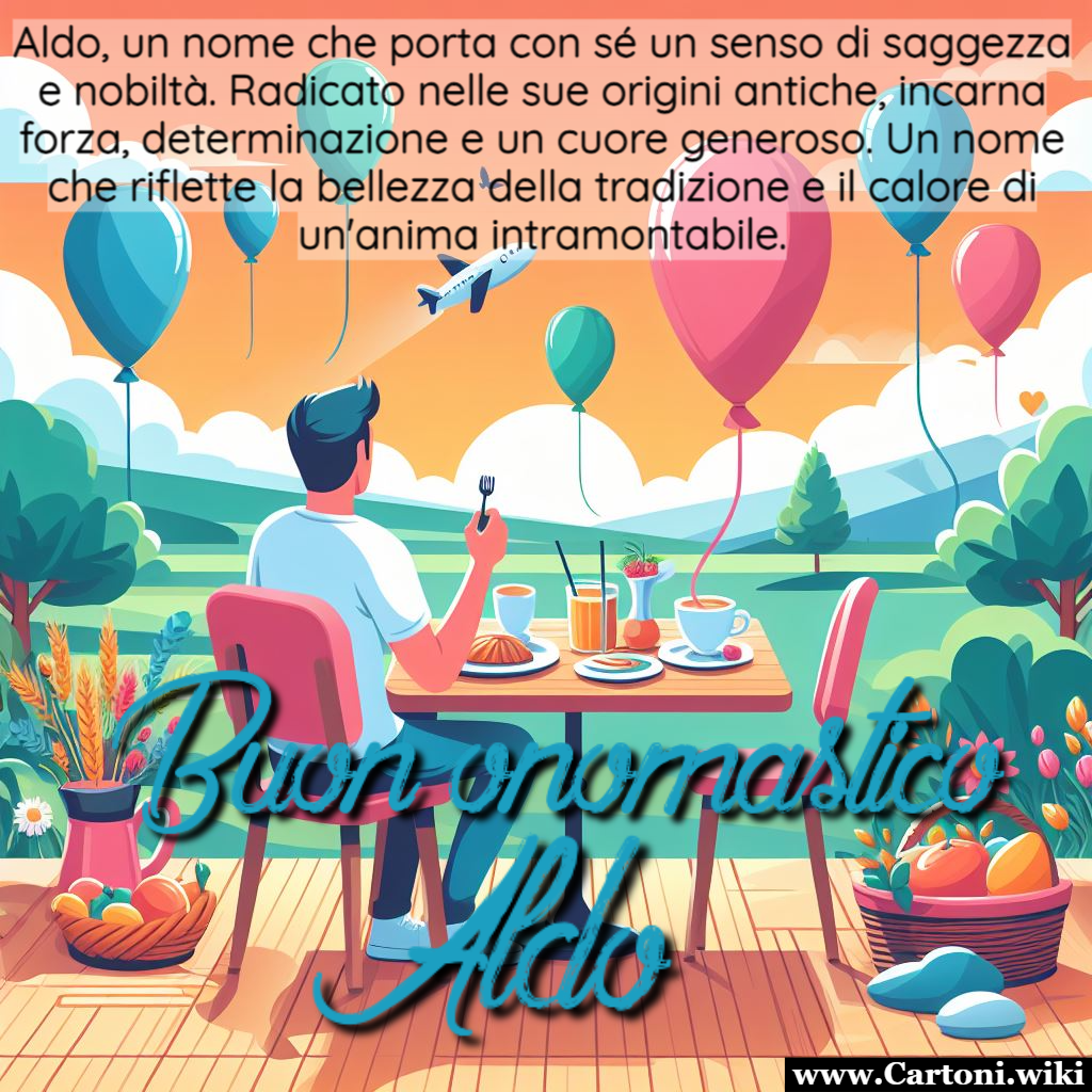 Buon onomastico Aldo Immagine buon onomastico Aldo un nome che riflette la bellezza della tradizione e il calore di un'anima intramontabile. - Immagini gratis