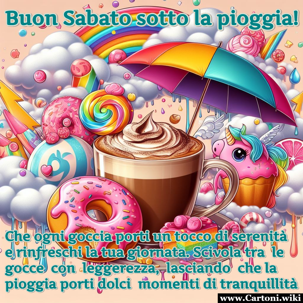 Buon sabato sotto la pioggia