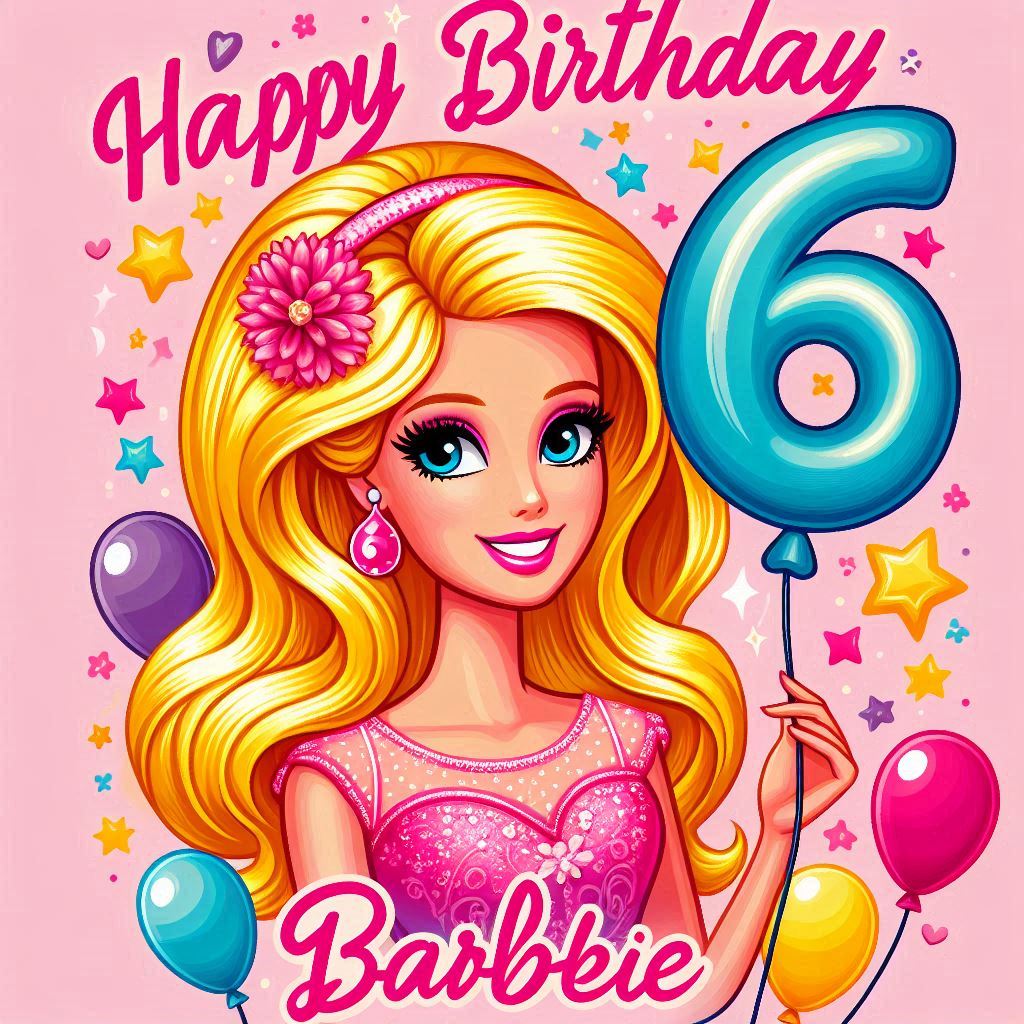 Buon compleanno 6 anni Barbie Happy birthday