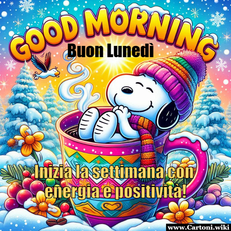 Buon lunedì con Snoopy e tanta energia!