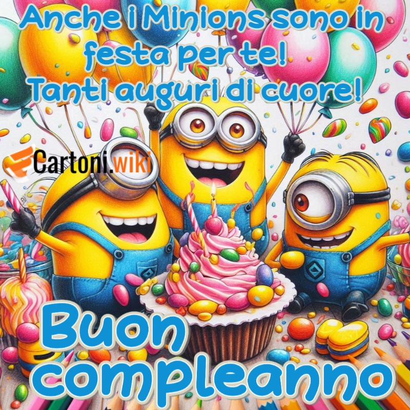 Buon compleanno con i simpatici Minions