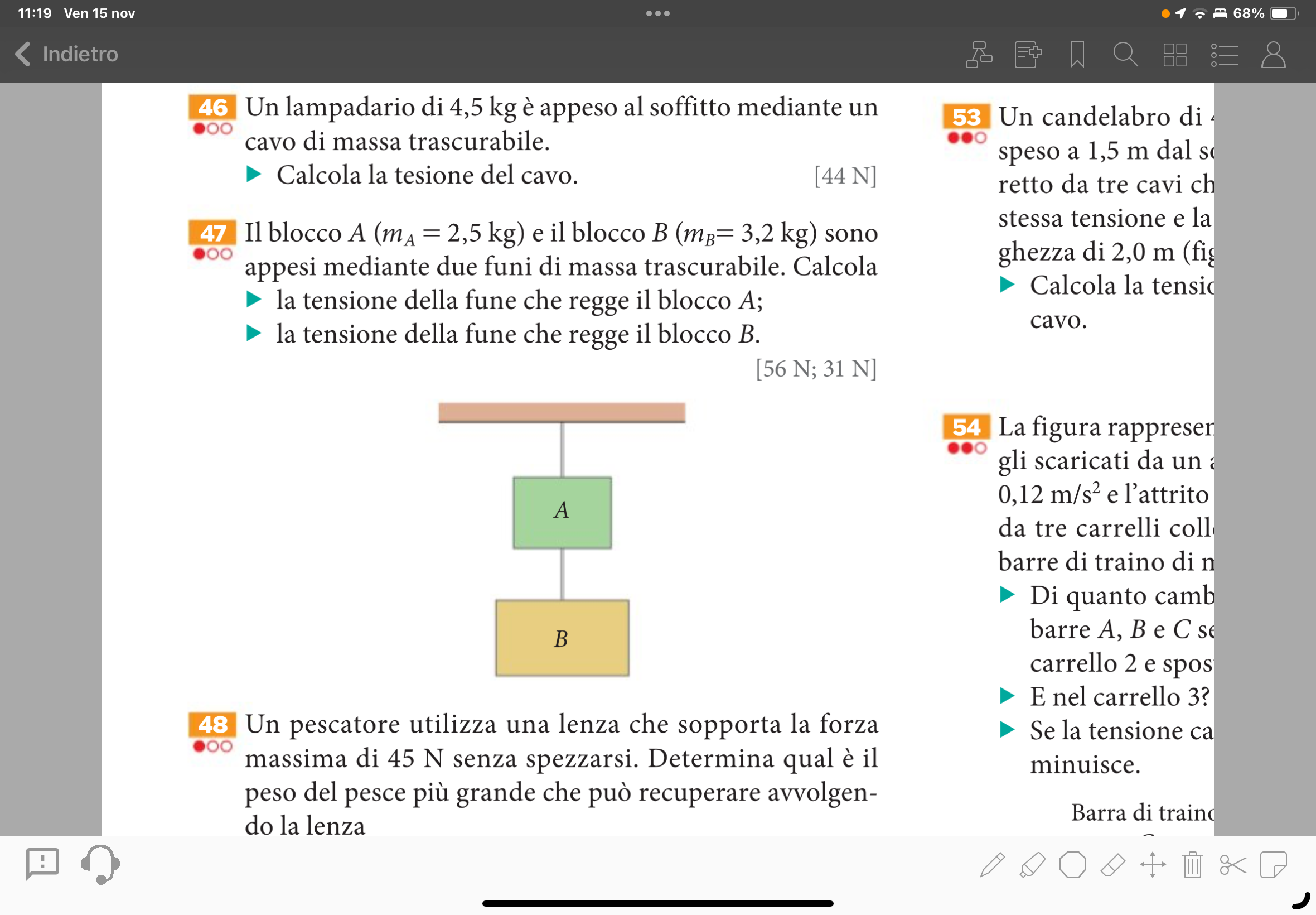 Esercizio pag. 94 n. 47 da “La fisica di Cutnell e Johnson”