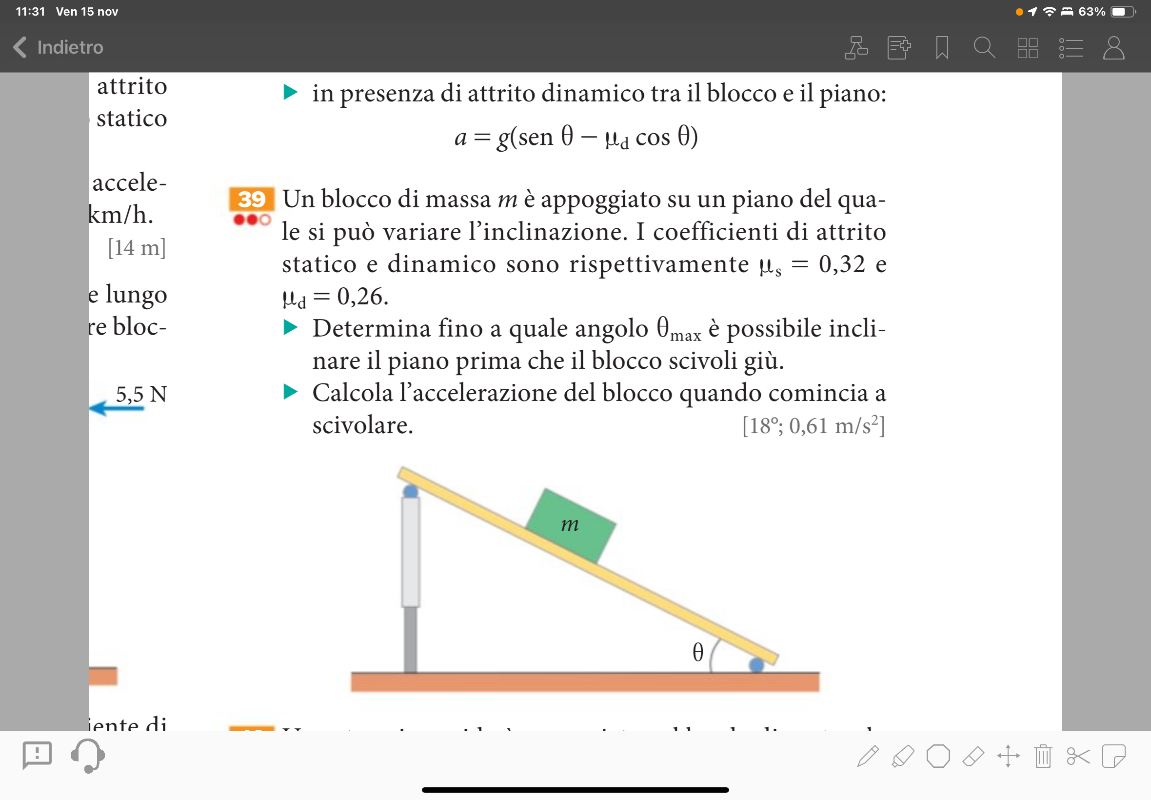 Esercizio di fisica pag. 91 n. 20 da “La fisica di Cutnell e Johnson”