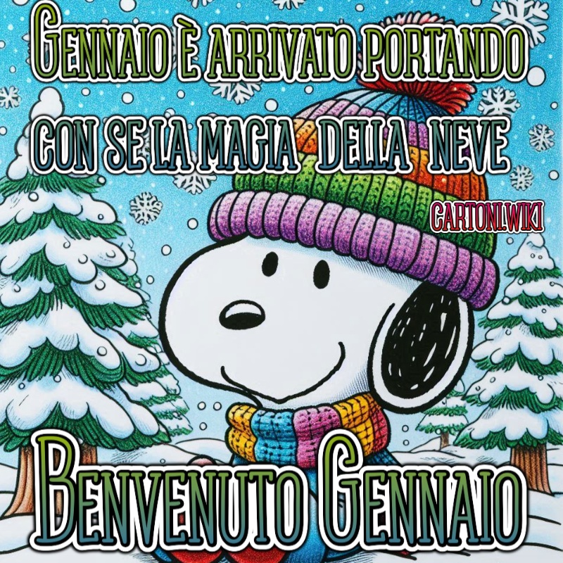 Benvenuto gennaio con Snoopy