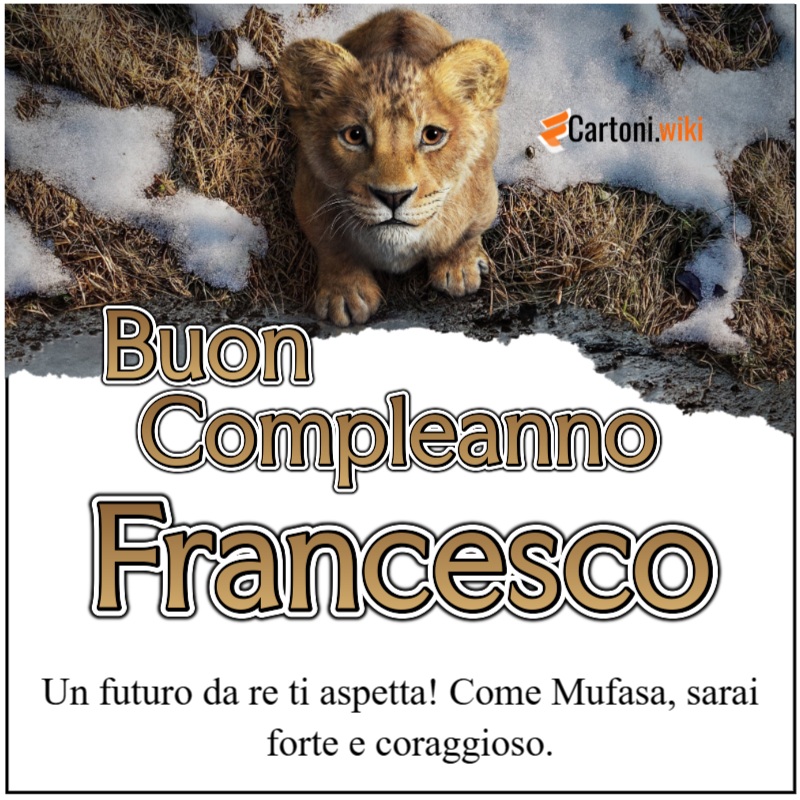 Buon compleanno Francesco con Mufasa