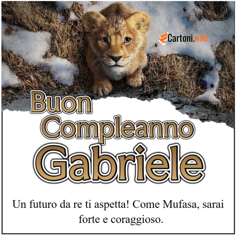 Buon compleanno Gabriele con Mufasa