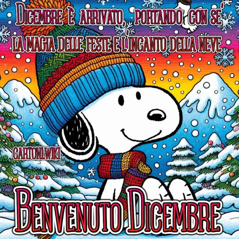 Benvenuto dicembre con il simpatico Snoopy