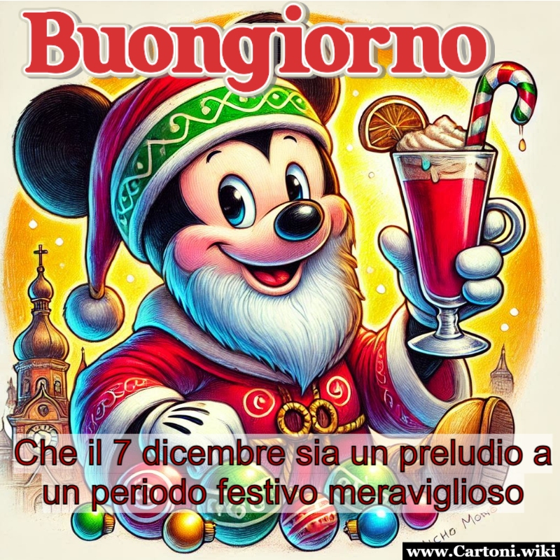 Buongiorno che il 7 dicembre sia un buon inizio