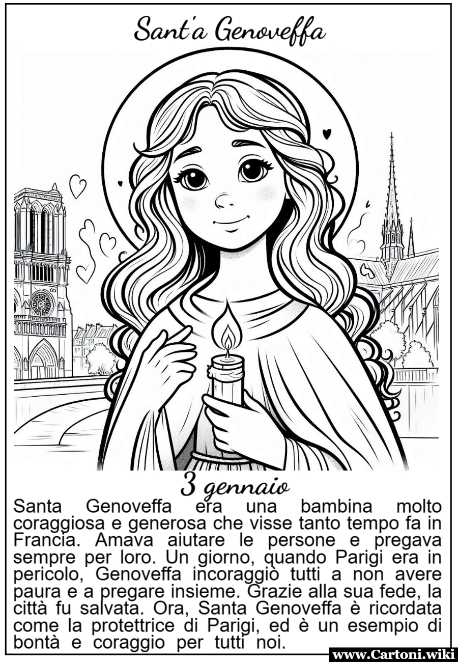 Disegno da colorare Santa Genoveffa