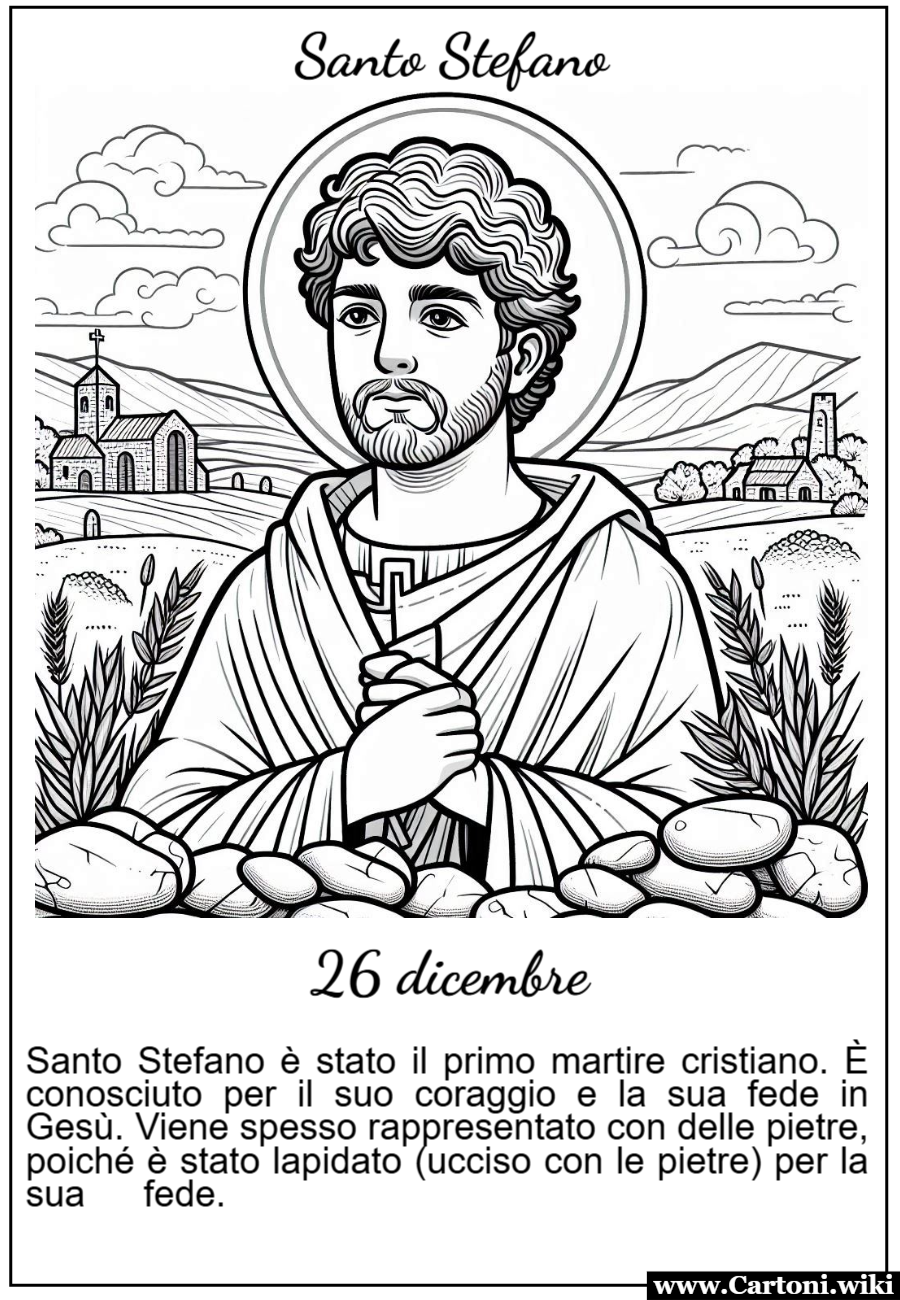 Disegno da colorare Santo Stefano