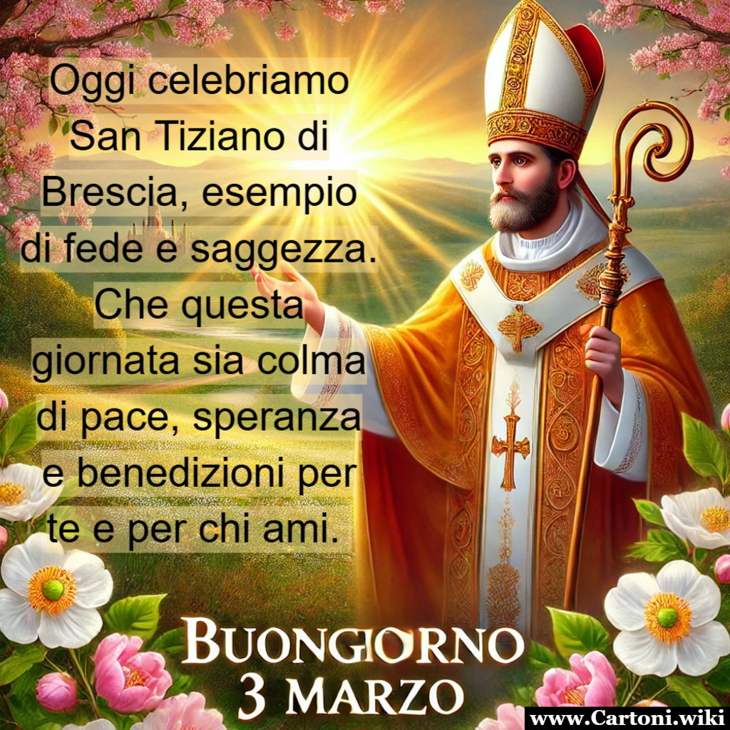 Buongiorno 3 marzo con San Tiziano da Brescia