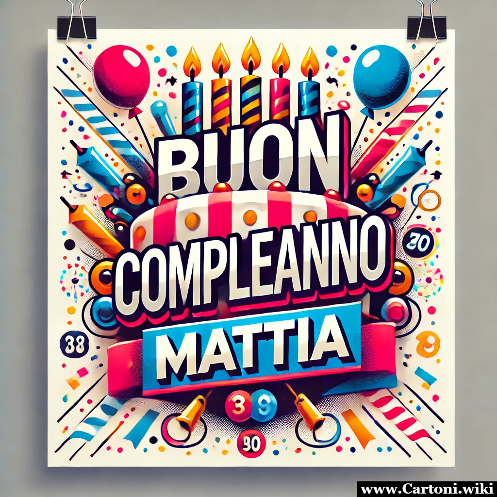 Buon Compleanno Mattia: Un Biglietto di Auguri Speciale