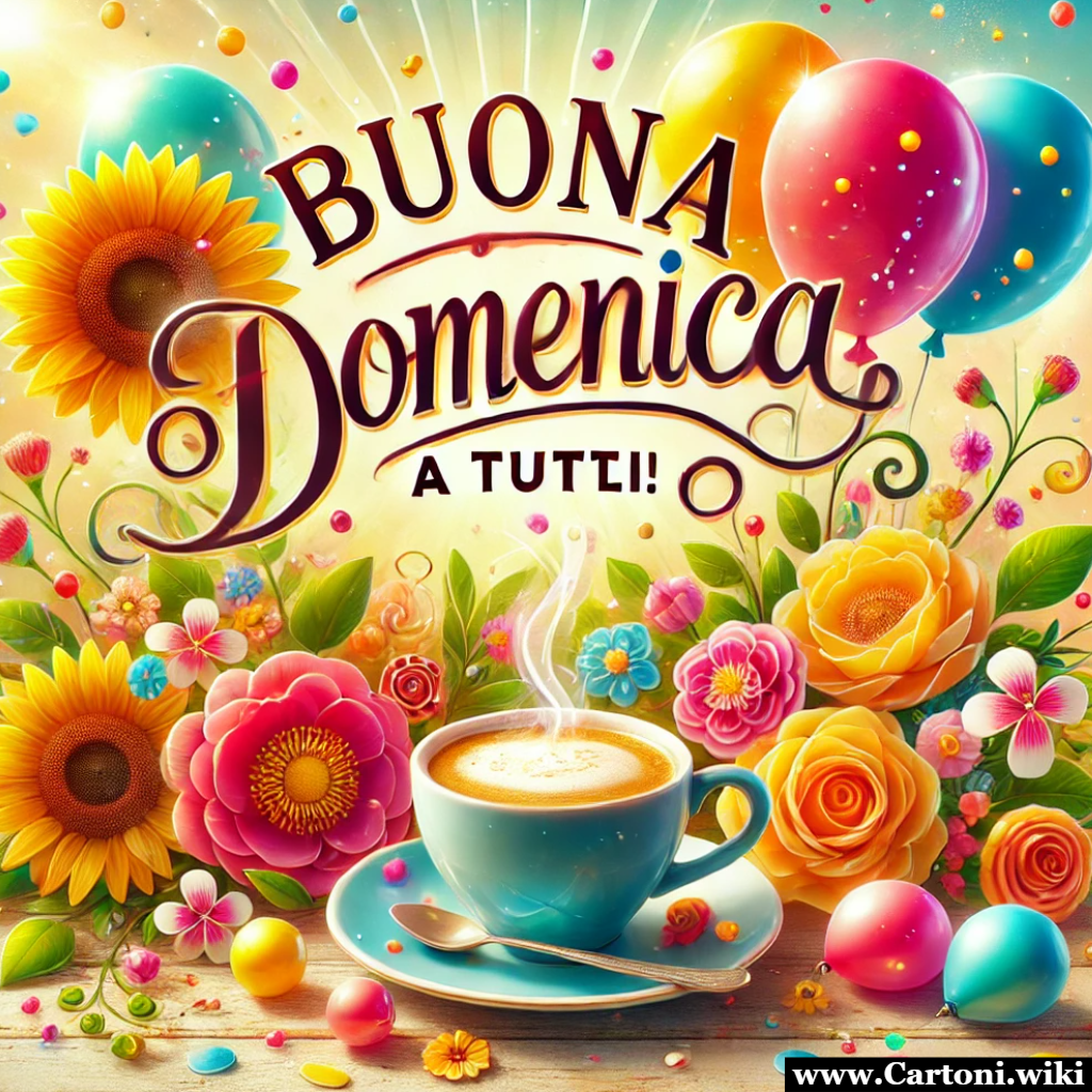 Buona Domenica a Tutti! Un Augurio Colorato per una Giornata Speciale